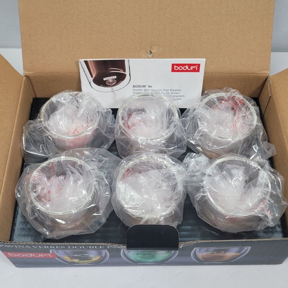 Bodum Pavina Double Wall Thermo-Glasses Extra Small 0.08 l, 2.5 Oz Set Of 6 NWB - Picture 3 of 3